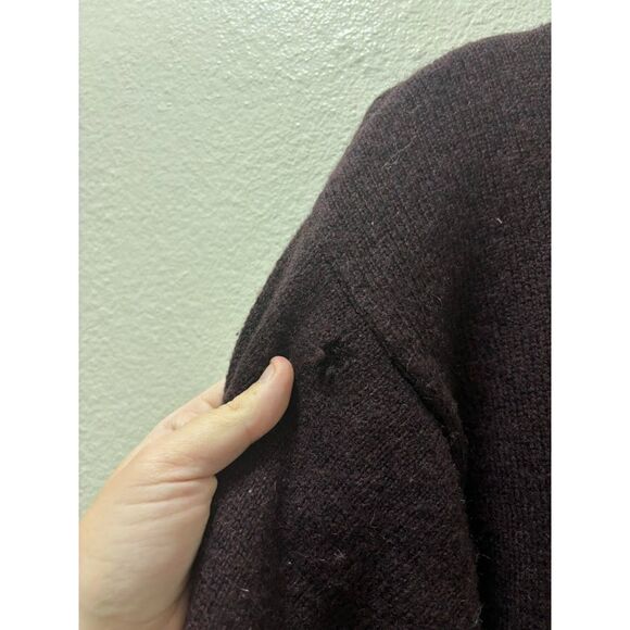 Pendleton Sweater Mens Size Large Burgundy Purple Washable Wool Long Sleeve knit - Picture 3 of 3
